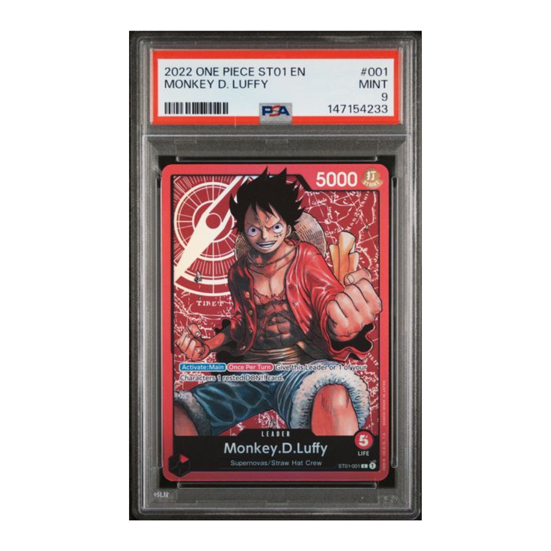 2022 ONE PIECE STARTER DECK ST01-STRAW HAT CREW #001 MONKEY D. LUFFY - PSA 9
